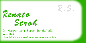 renato stroh business card